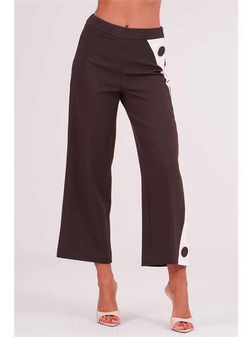 Pantalone in cady GM by Gai Mattiolo | GM4281MORO/BURRO